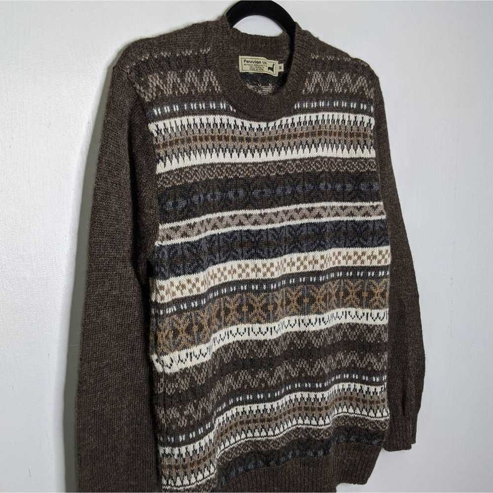 Vintage Vintage Peruvian Link Alpaca Sweater Stri… - image 6