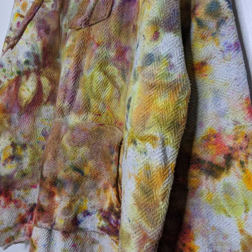 Vintage Vintage Custom Ice Tie Dye Drug Rug Baja … - image 3