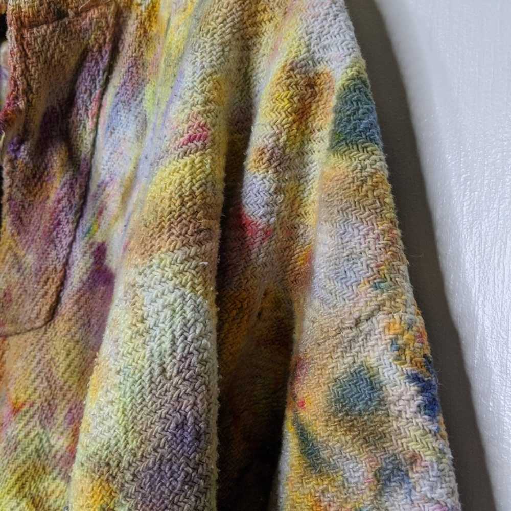 Vintage Vintage Custom Ice Tie Dye Drug Rug Baja … - image 5