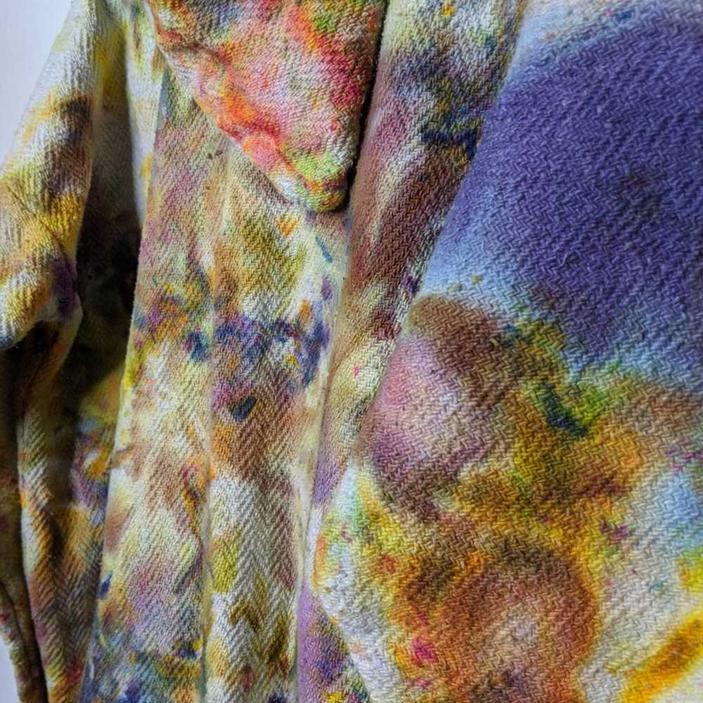 Vintage Vintage Custom Ice Tie Dye Drug Rug Baja … - image 8