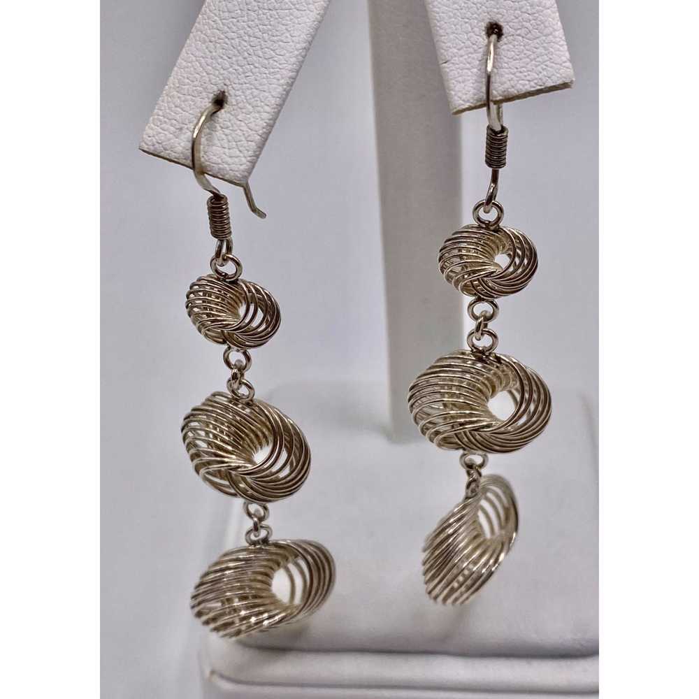 Other Vintage 925 swirl earrings - image 2