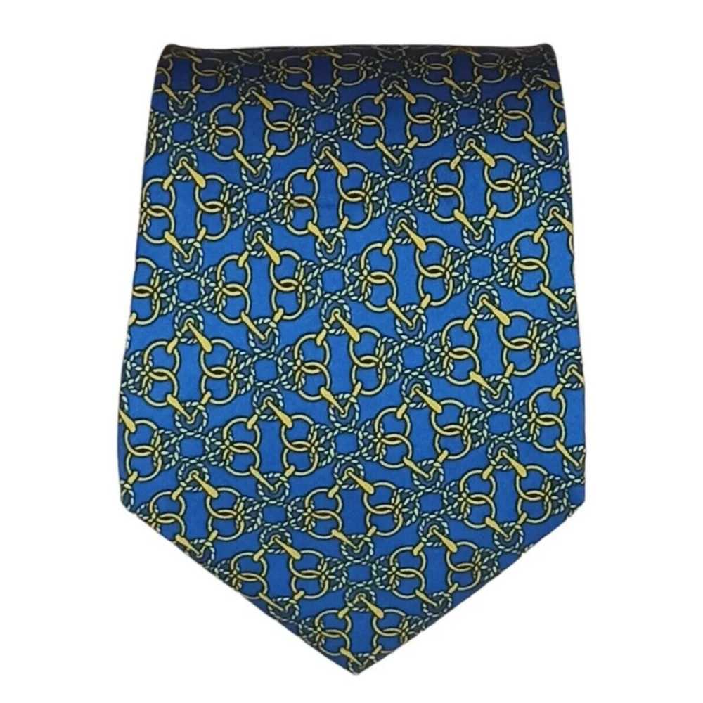 Hermes HERMÈS 7468 HA Knot Bit Silk Tie FRANCE 59… - image 1