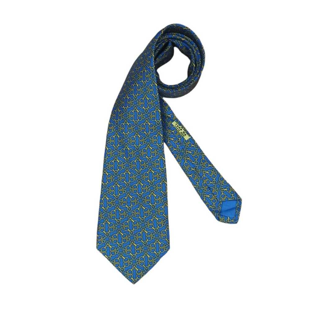 Hermes HERMÈS 7468 HA Knot Bit Silk Tie FRANCE 59… - image 2