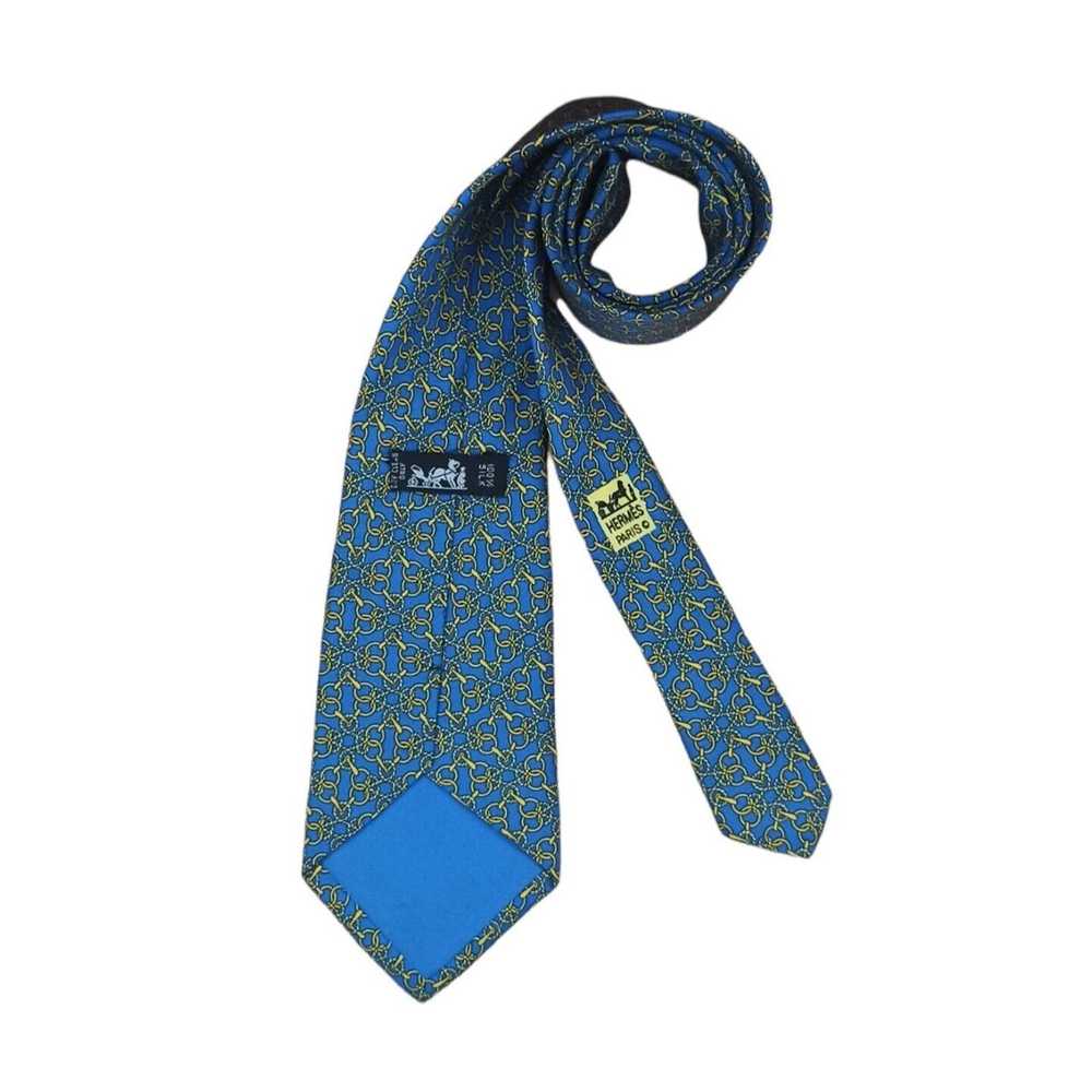 Hermes HERMÈS 7468 HA Knot Bit Silk Tie FRANCE 59… - image 3