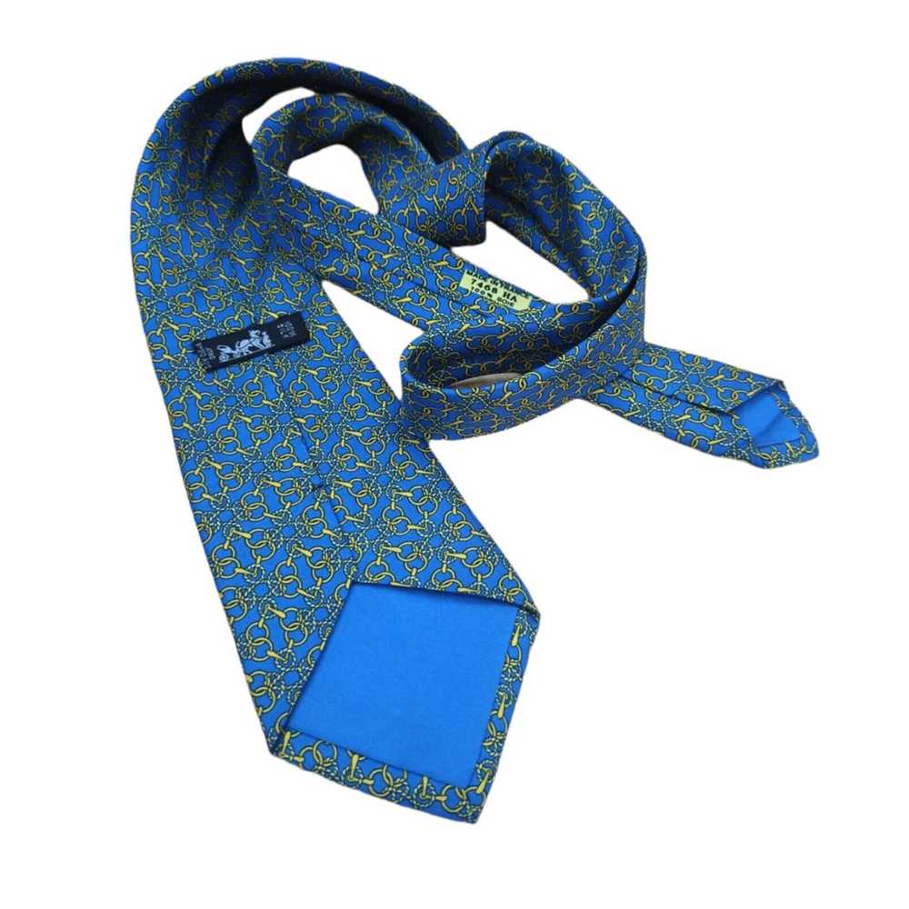 Hermes HERMÈS 7468 HA Knot Bit Silk Tie FRANCE 59… - image 5