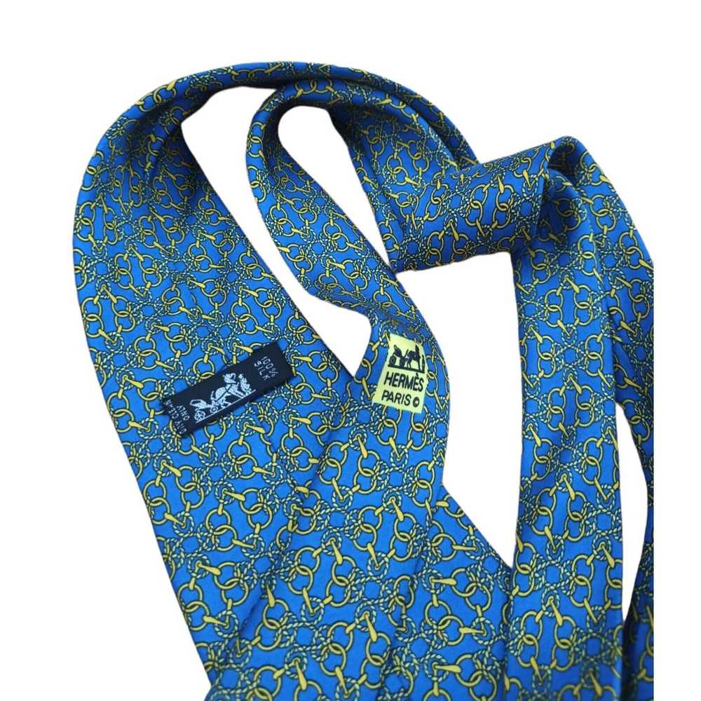 Hermes HERMÈS 7468 HA Knot Bit Silk Tie FRANCE 59… - image 6