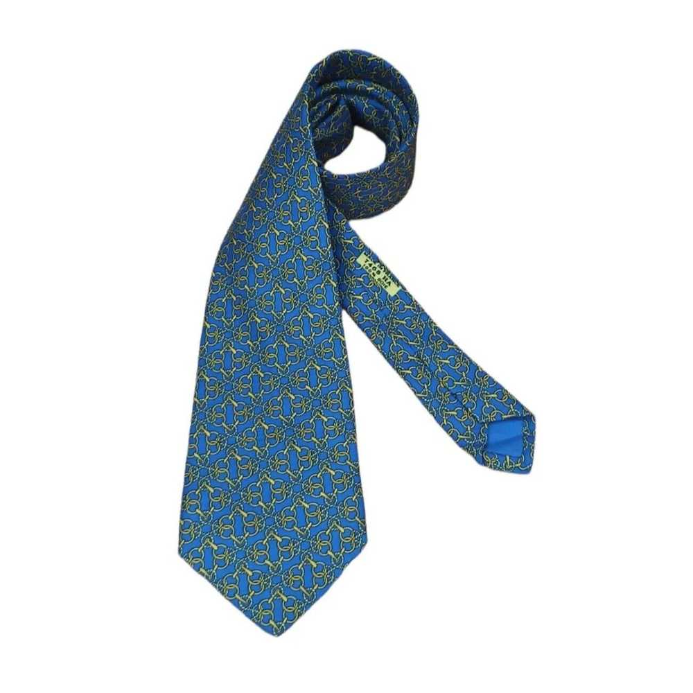 Hermes HERMÈS 7468 HA Knot Bit Silk Tie FRANCE 59… - image 7