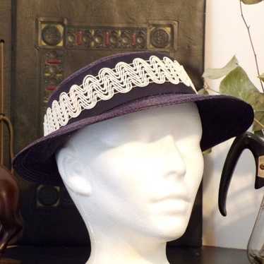 Vintage Ladies Straw Sun Hat by Fisk Chicago