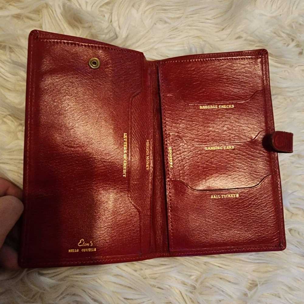Etons Mello Cowhide Leather Travel Wallet Vintage… - image 2