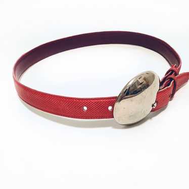 Vintage ILANA GOOR Karung Skin Red Belt