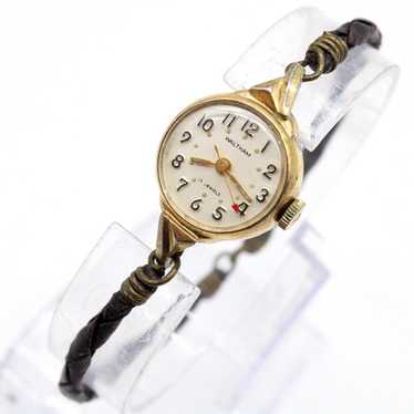 Vintage Waltham Watch Womens Gold Tone Stainless … - image 1