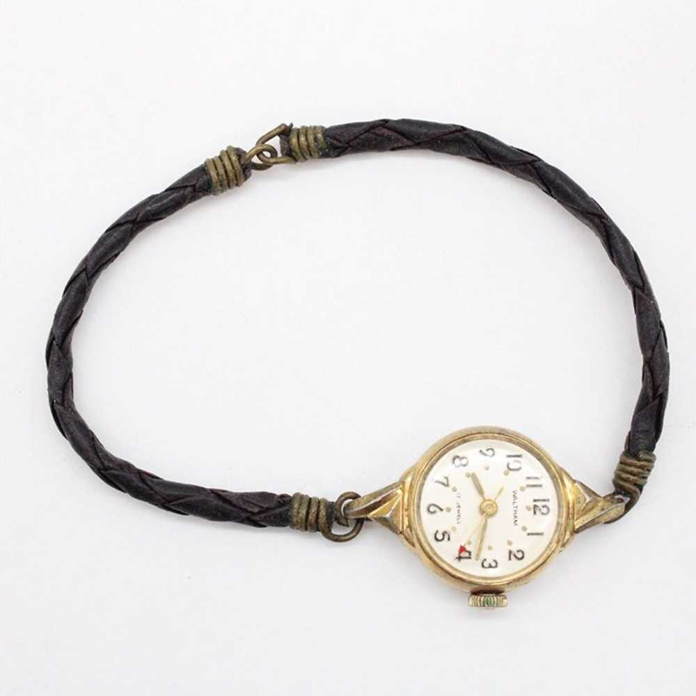 Vintage Waltham Watch Womens Gold Tone Stainless … - image 5