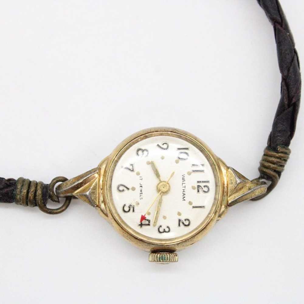 Vintage Waltham Watch Womens Gold Tone Stainless … - image 6