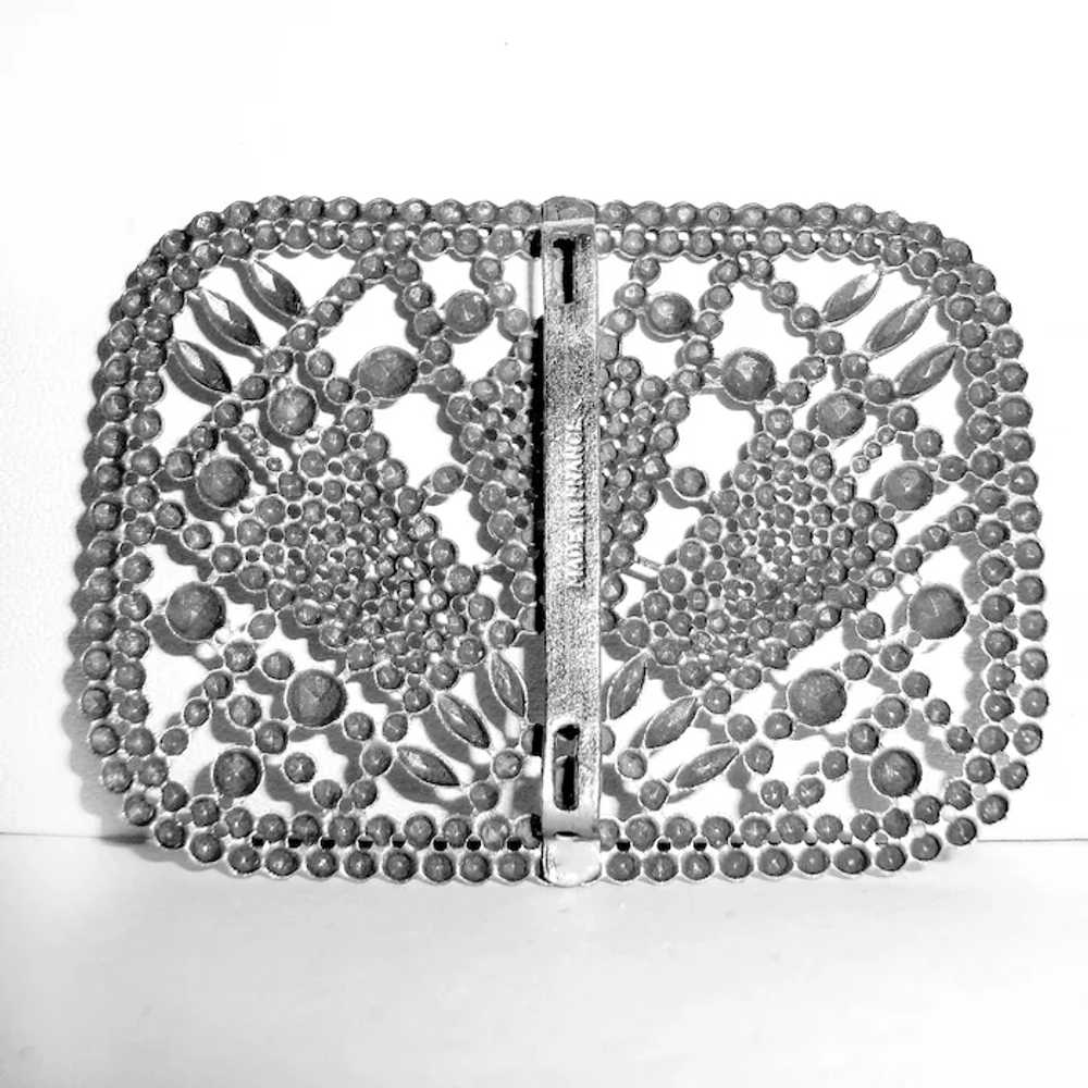 Victorian Cut Steel Sash Choker Buckle France - image 5