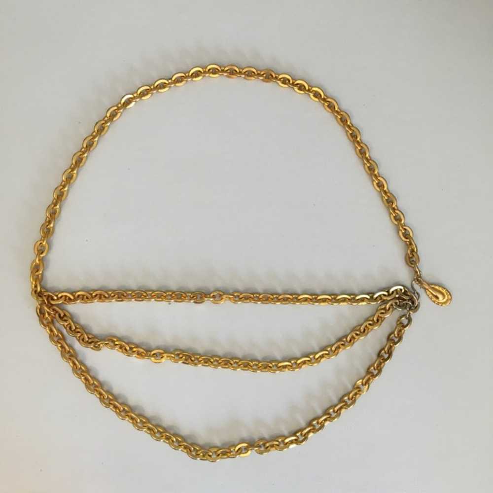 Vintage Gold Toned Chain Belt, Gold Disco Belt, A… - image 1