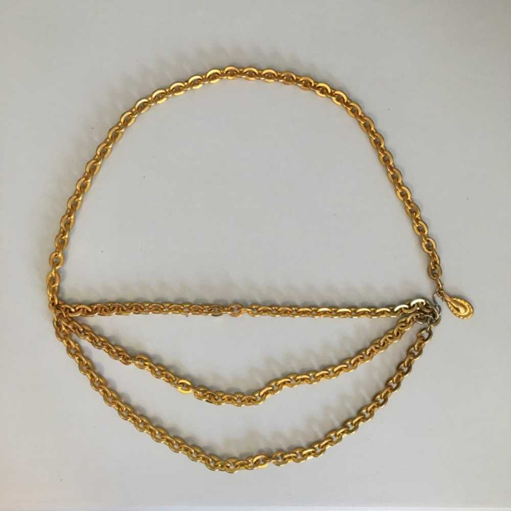 Vintage Gold Toned Chain Belt, Gold Disco Belt, A… - image 2
