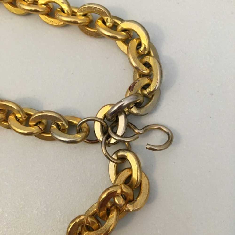 Vintage Gold Toned Chain Belt, Gold Disco Belt, A… - image 3
