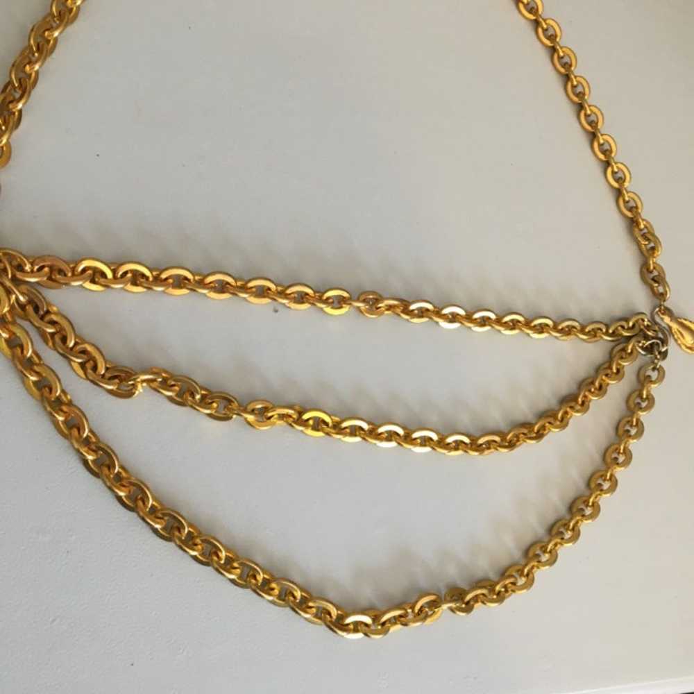 Vintage Gold Toned Chain Belt, Gold Disco Belt, A… - image 5