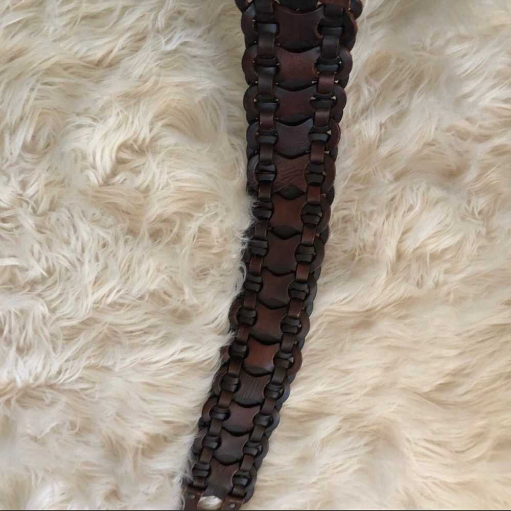Vintage Braided Leather Belt - image 3