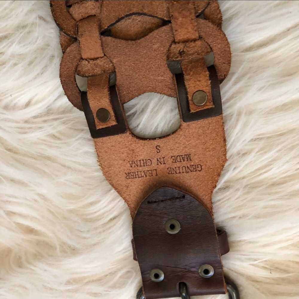 Vintage Braided Leather Belt - image 5