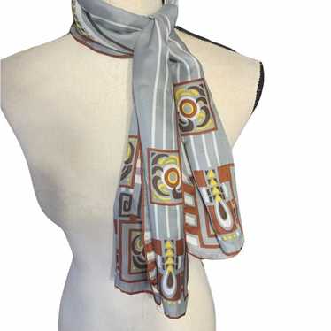 Vintage RARE Jan Frimier Silk 1960's scarf - image 1