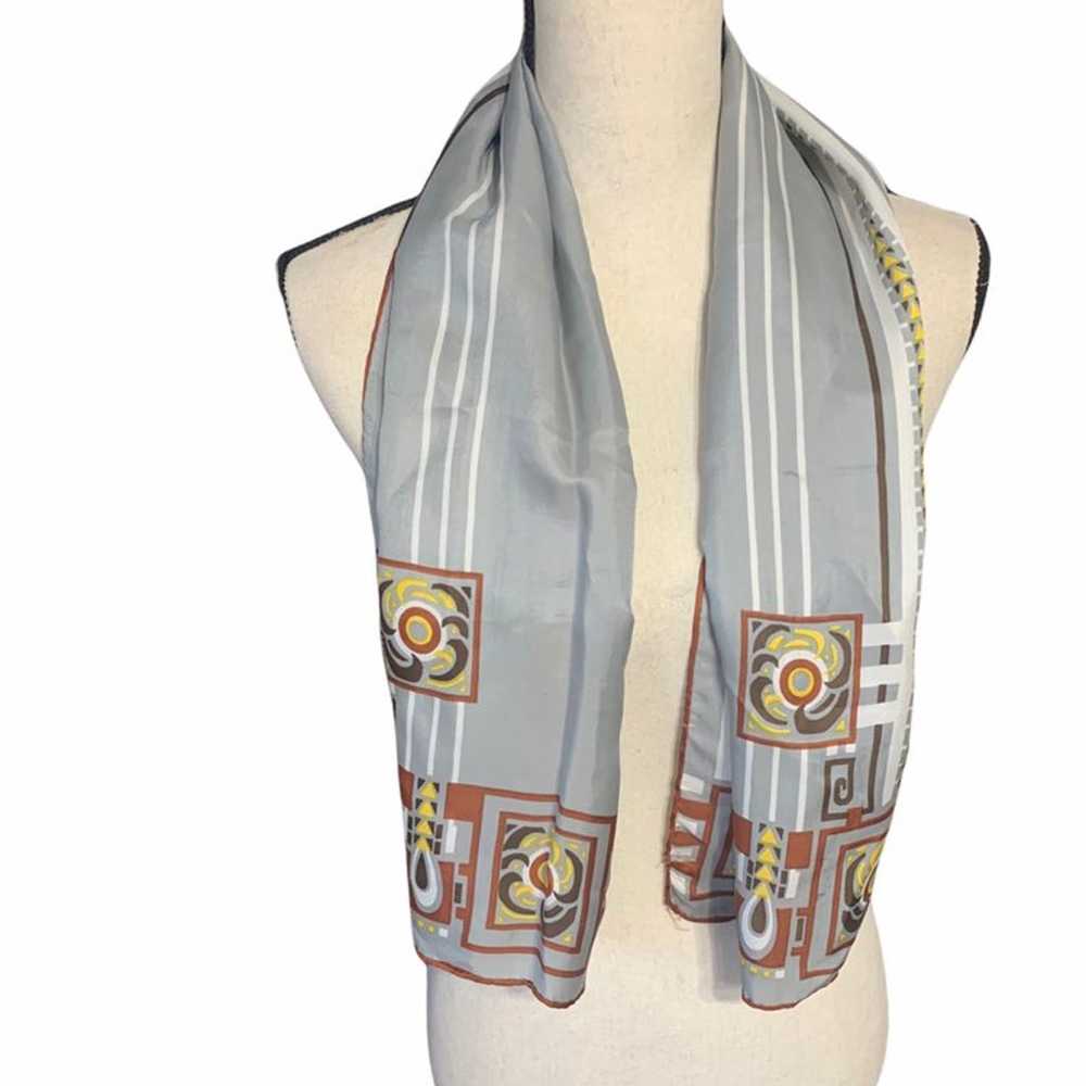 Vintage RARE Jan Frimier Silk 1960's scarf - image 2