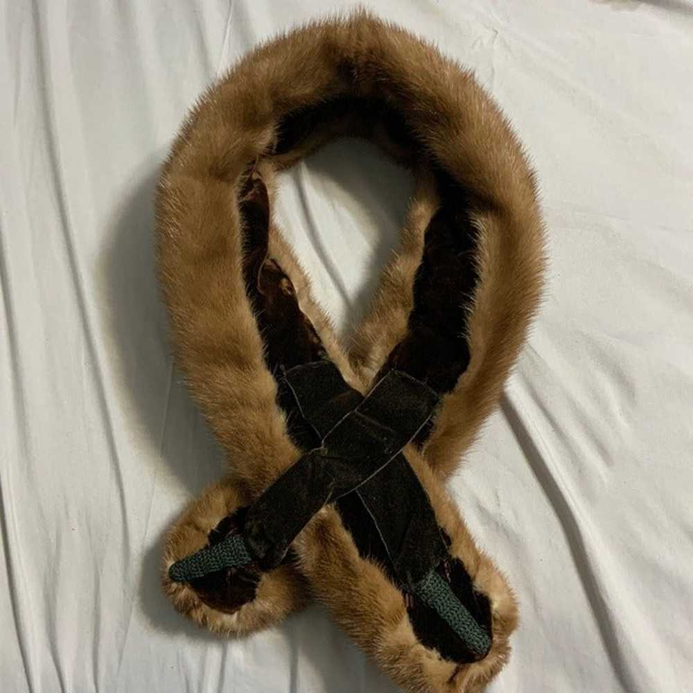 Real mink fur scarf - image 2