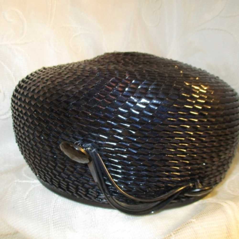 vintage woven pill box hat - image 7