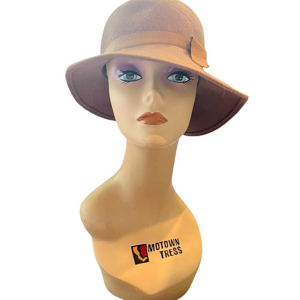 Vintage Fedora hat brown - image 2