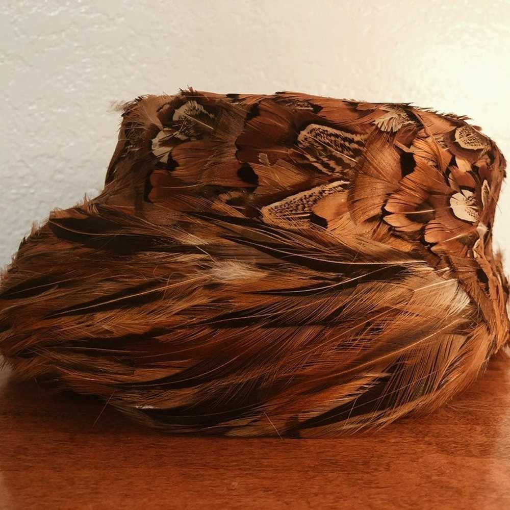 Vintage 1950s Feather Hat - image 3