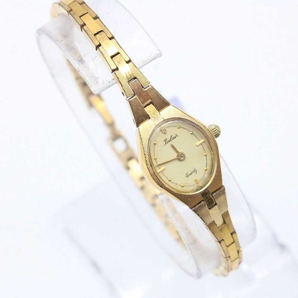 Vintage BELAIR Watch Womens Gold Tone Stainless S… - image 2