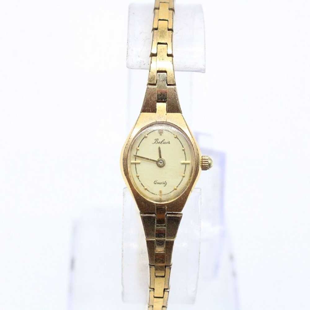 Vintage BELAIR Watch Womens Gold Tone Stainless S… - image 3