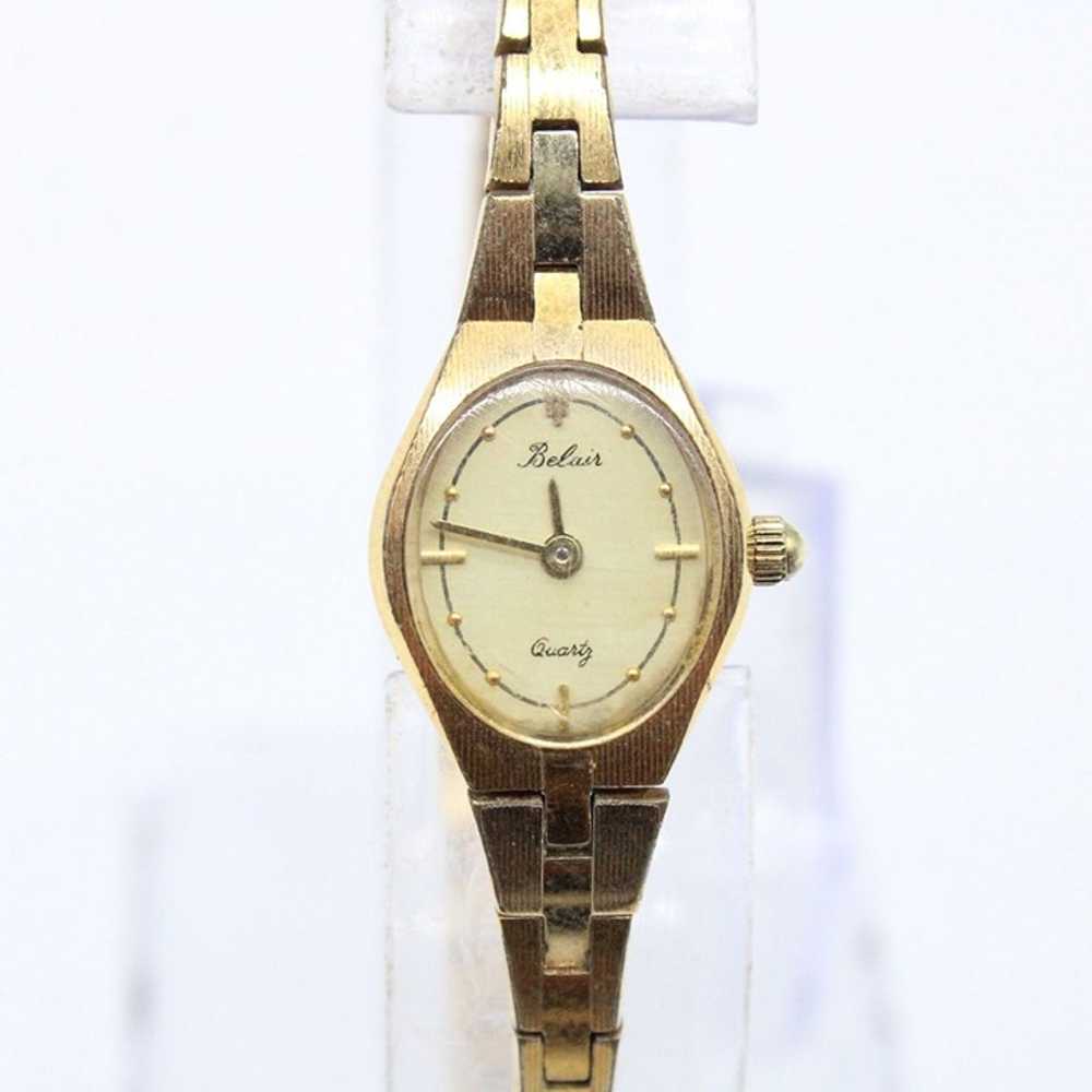 Vintage BELAIR Watch Womens Gold Tone Stainless S… - image 4