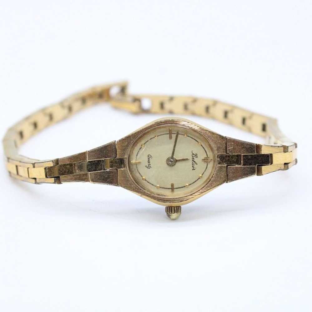 Vintage BELAIR Watch Womens Gold Tone Stainless S… - image 5
