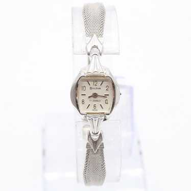 Vintage Bulova Watch Womens Silver Tone Stainless… - image 1
