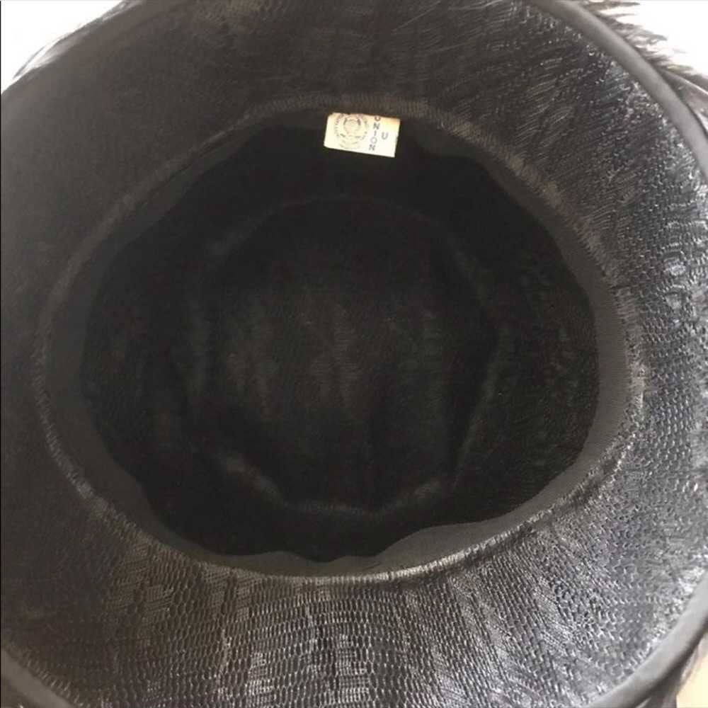 Vintage Black Feather Hat - image 7