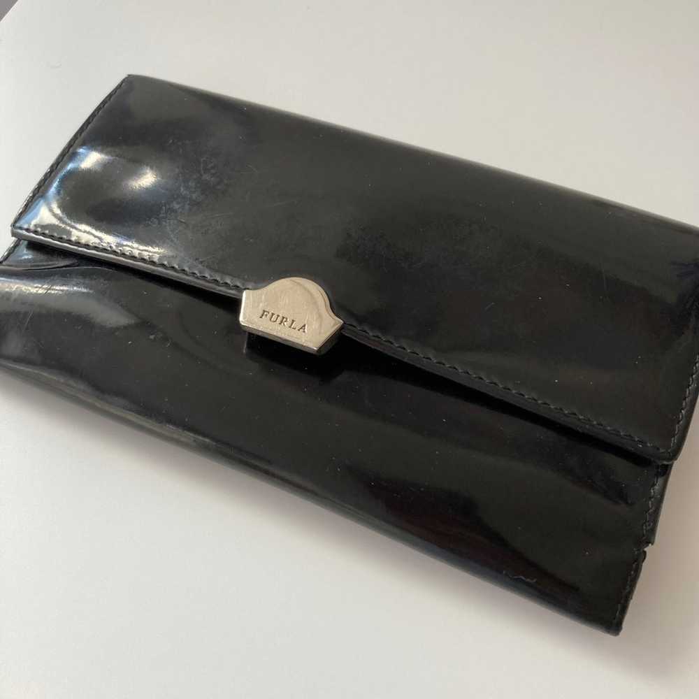 Furla Patent Leather Black Wallet - image 1