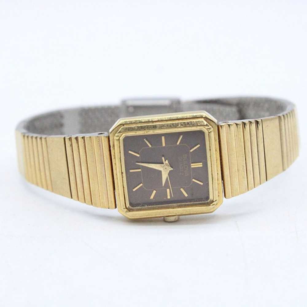 Vintage Bulova Watch Womens Gold Tone Stainless S… - image 5