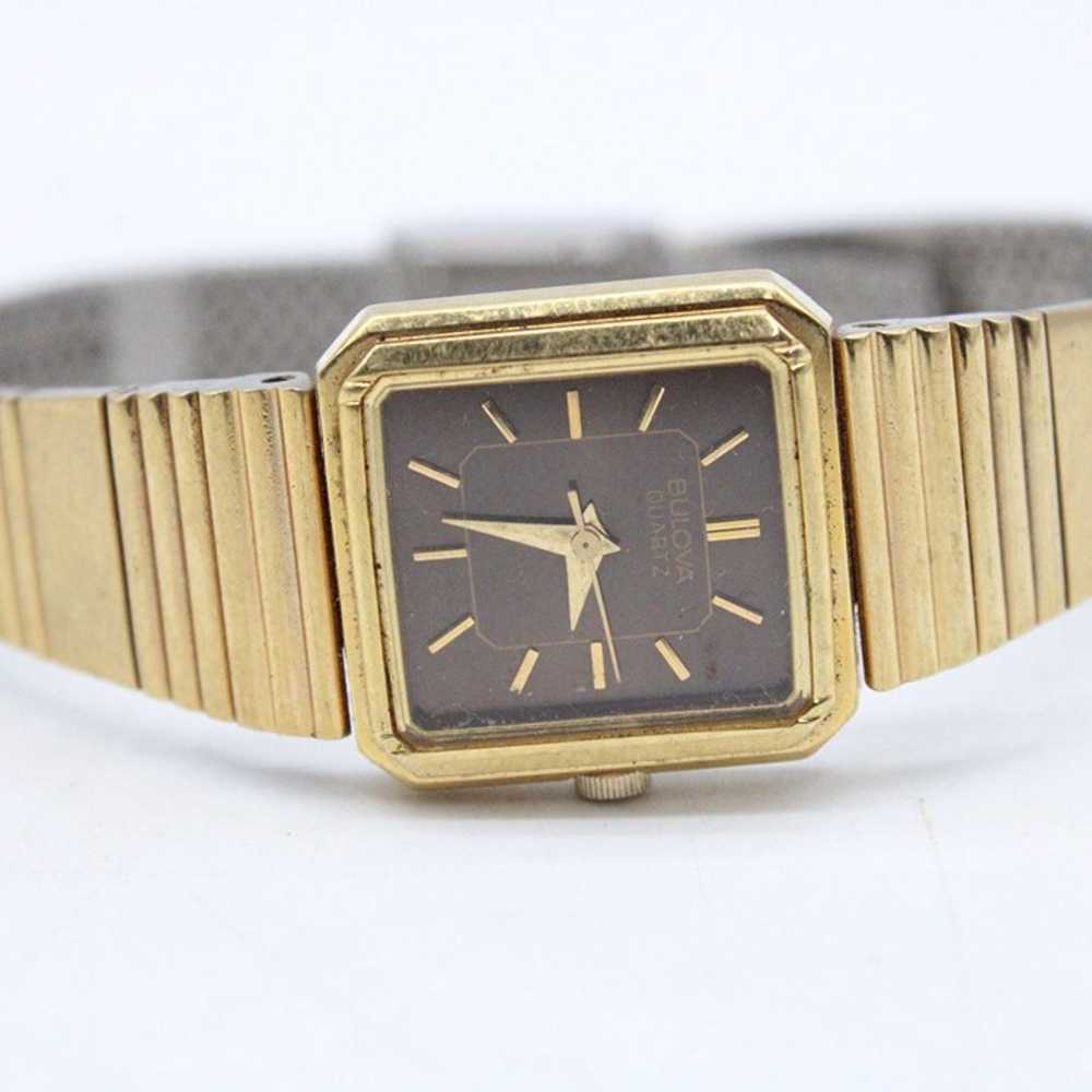 Vintage Bulova Watch Womens Gold Tone Stainless S… - image 6
