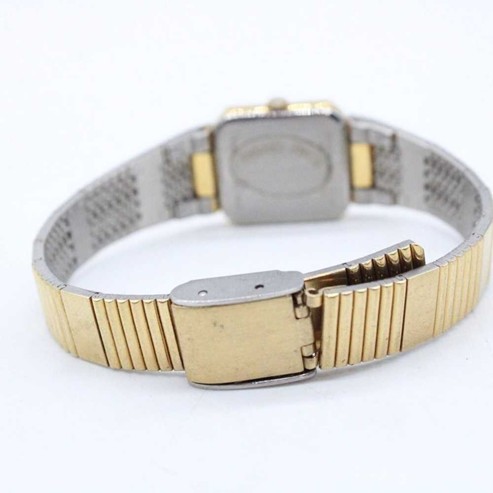 Vintage Bulova Watch Womens Gold Tone Stainless S… - image 7