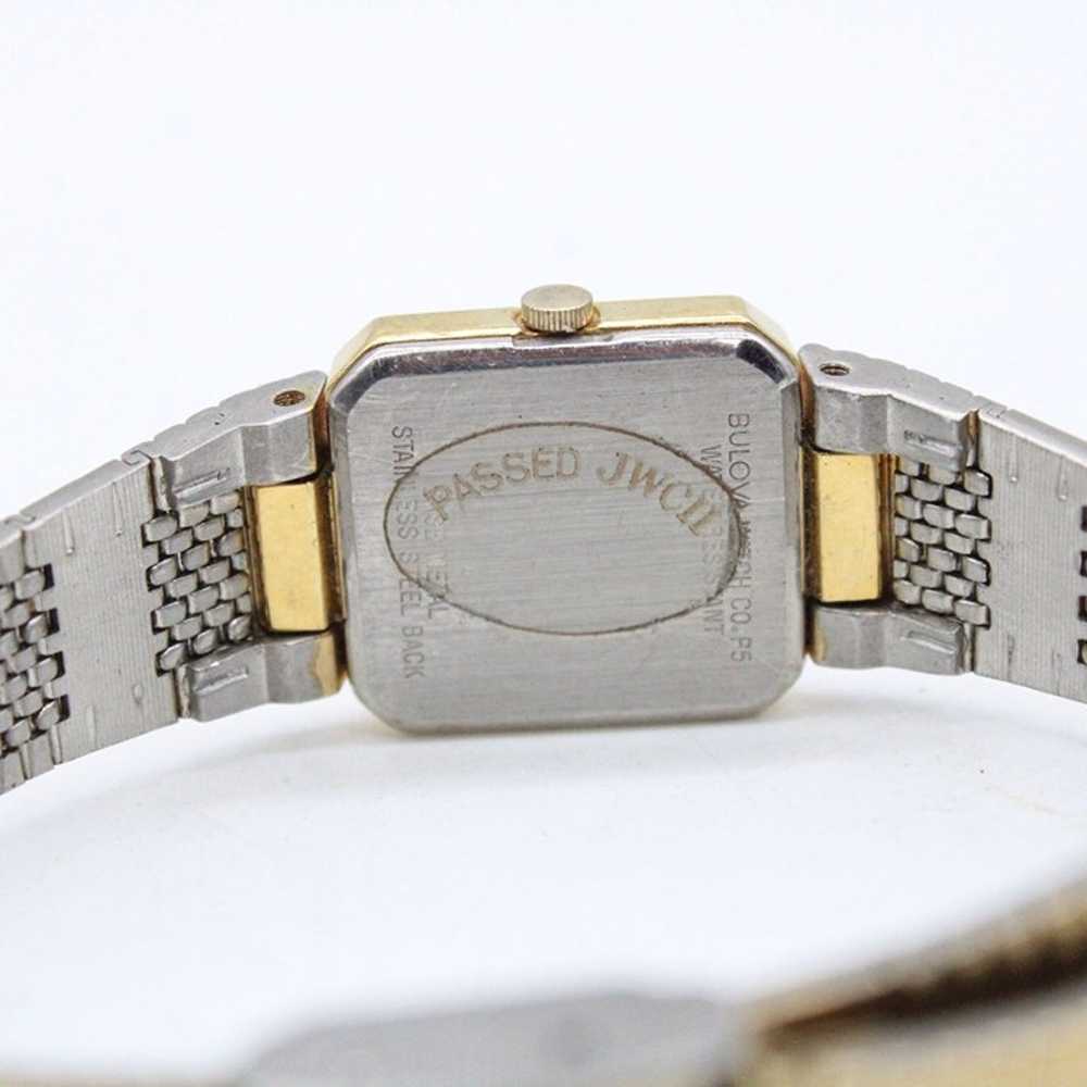 Vintage Bulova Watch Womens Gold Tone Stainless S… - image 8