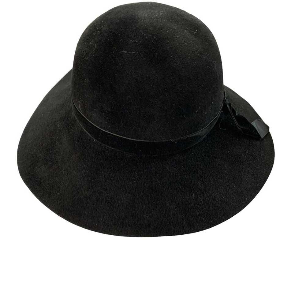 Vintage Betmar New York Black Felt Wool Hat 1960 - image 3