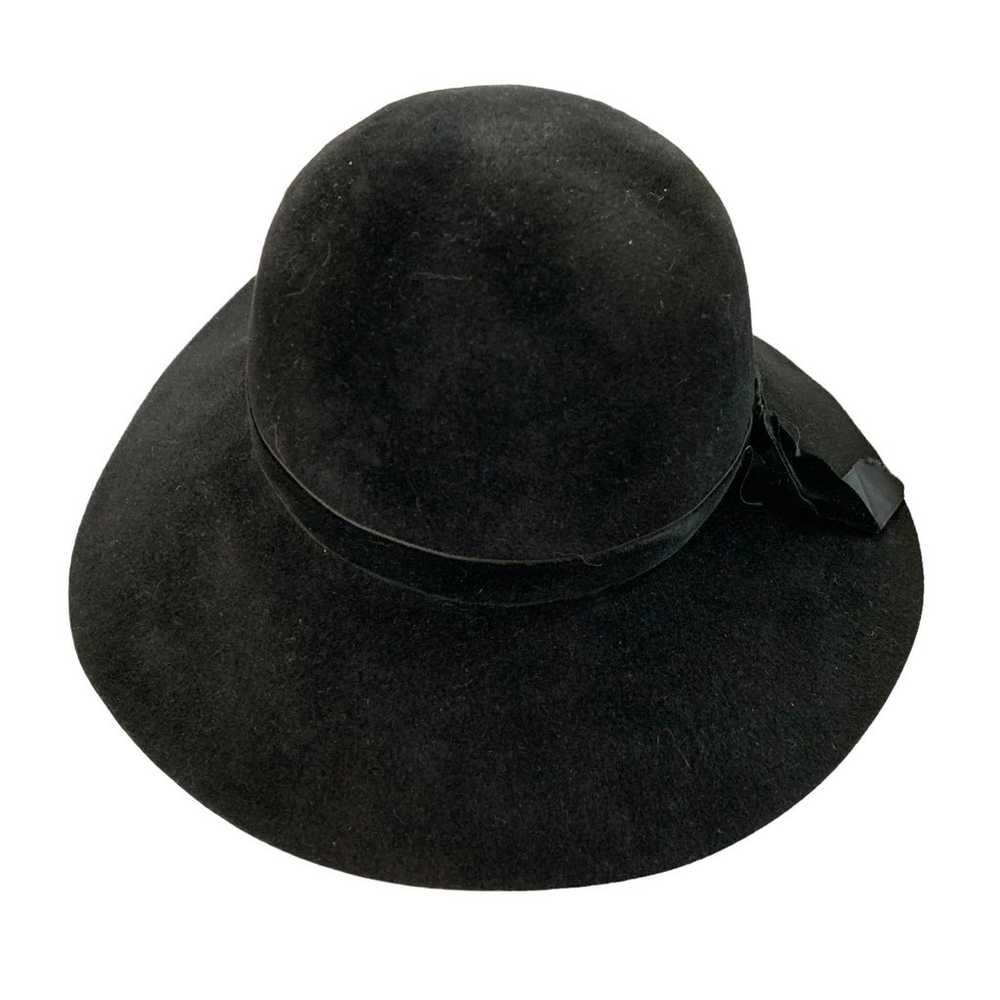 Vintage Betmar New York Black Felt Wool Hat 1960 - image 4