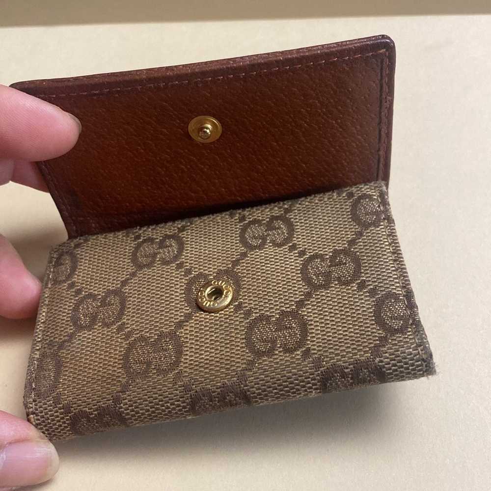 Gucci Brown GG Canvas Holder small wallet - image 6