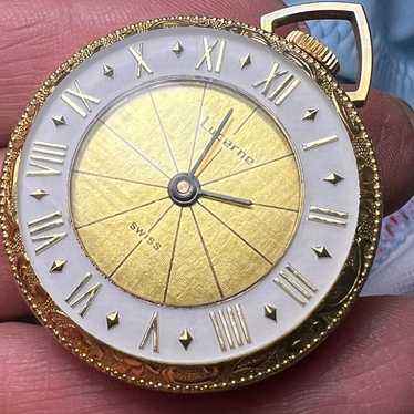 Vintage Lucerne Watch Clock Pendant Necklace - Ruby Lane