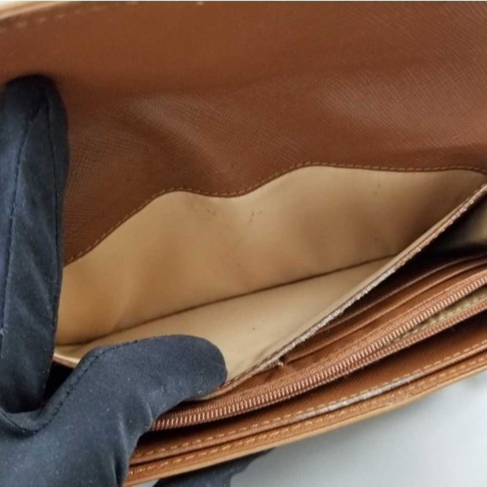 COACH Wristlet Tan Large snap closure Mini purse … - image 11