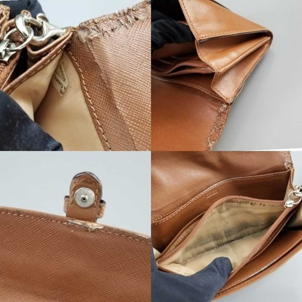COACH Wristlet Tan Large snap closure Mini purse … - image 6