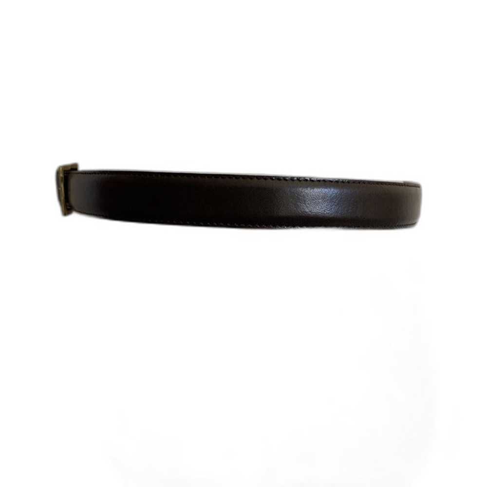 Christian Dior Vintage Brown Split Leather Belt G… - image 8