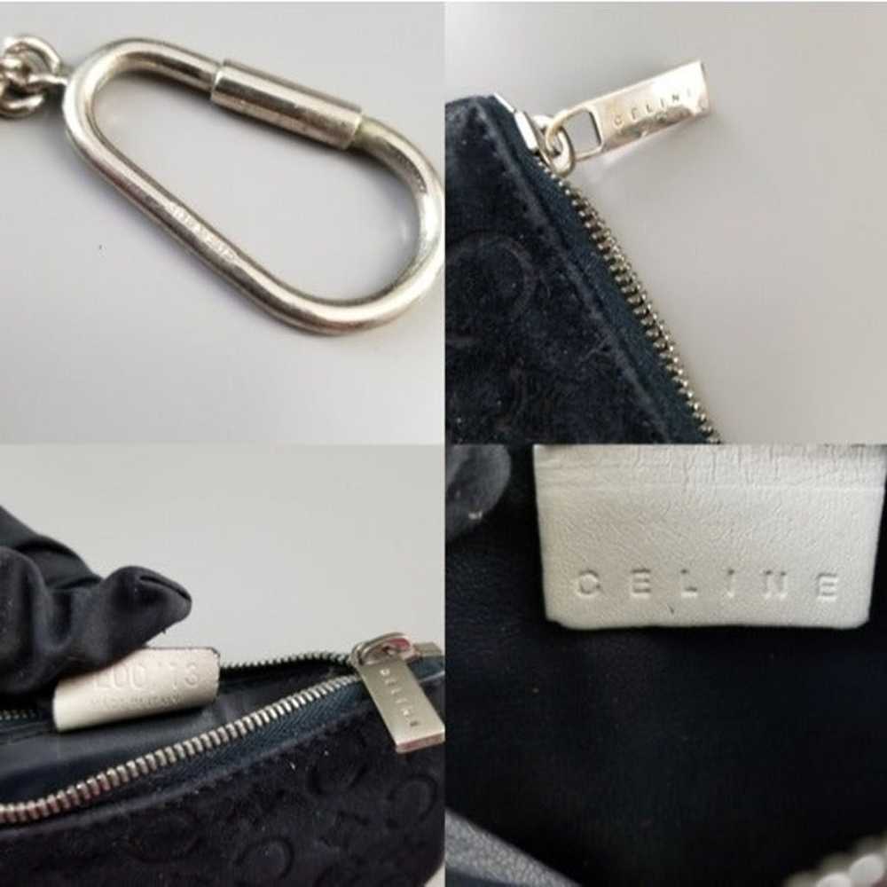 Celine Beautiful Vintage Key pouch cleft Silver h… - image 6