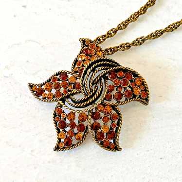 VTG Kramer of New York Starfish Pendant Necklace … - image 1